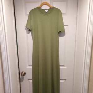 LuLaRoe Maria Maxi Dress size Small Olive Green